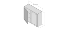 Load image into Gallery viewer, BOHO - DOUBLE DOORS WALL CABINET 33&quot;W*30&quot;H
