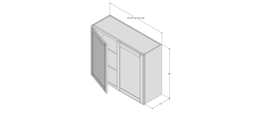 BOHO - DOUBLE DOORS WALL CABINET 33